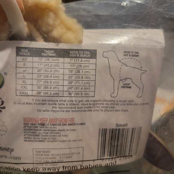 Rubie's Star Wars The Mandalorian The Child Pet Costume, Small - Picture 6 of 6